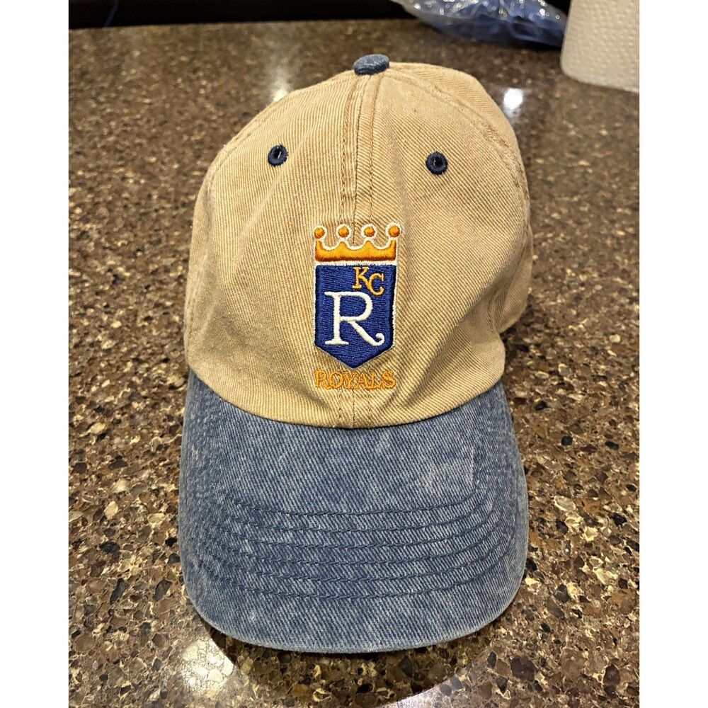 ’47 Kansas City Royals MLB Adjustable Beige/Blue Cap Hat Officially Licensed
